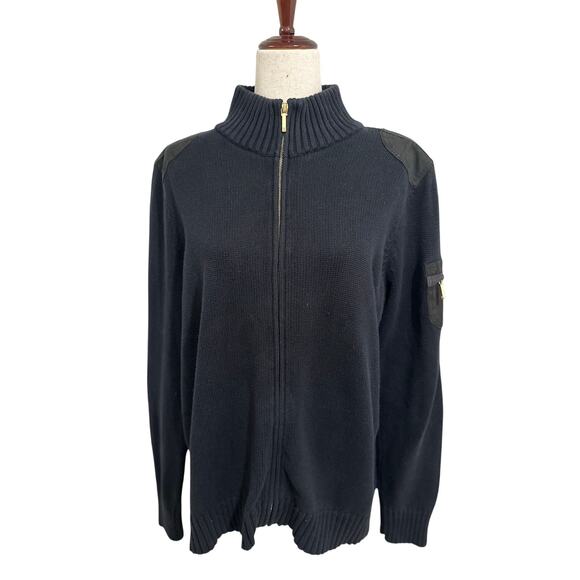 Polo Ralph Lauren | Sweaters | Lauren Ralph Lauren Black Full Zip ...